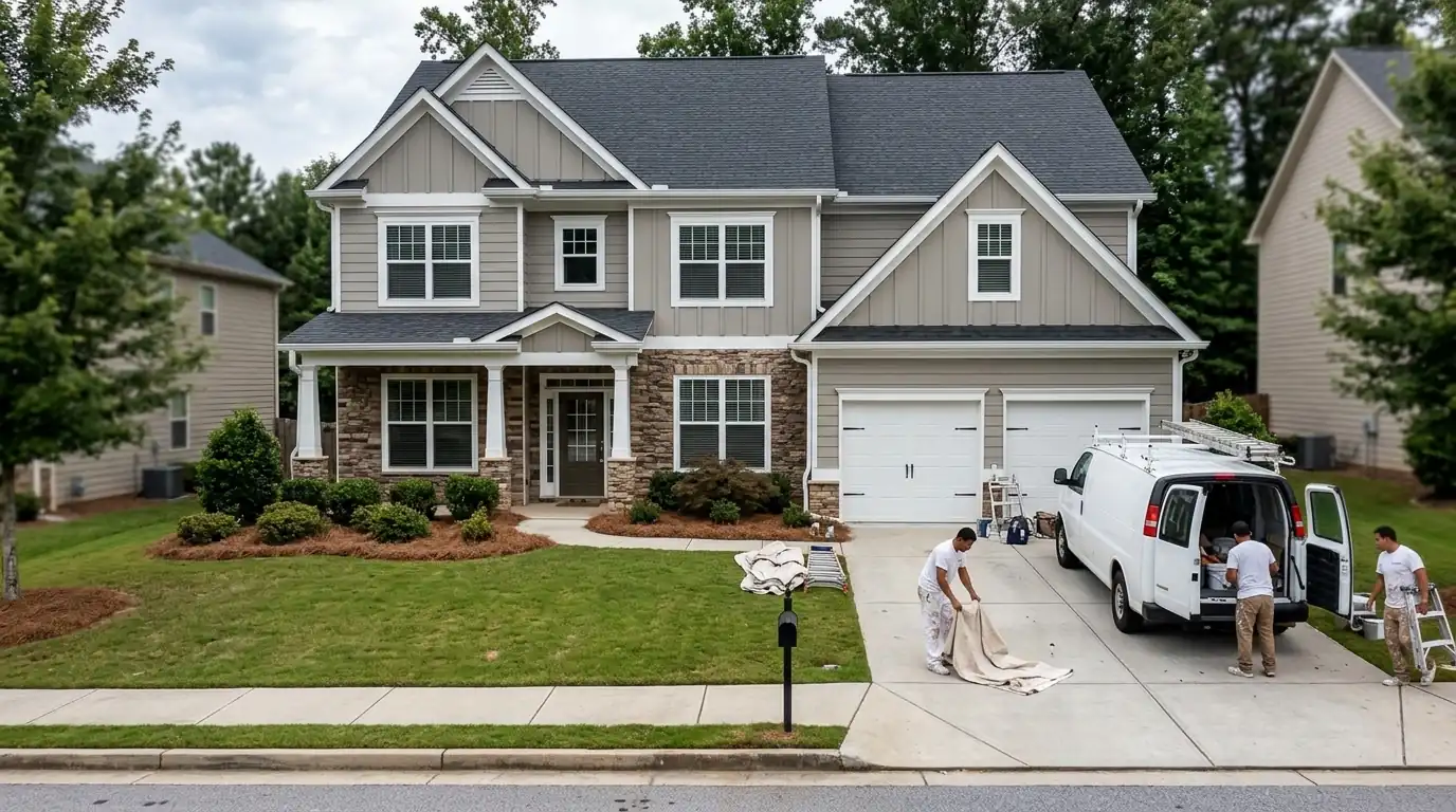 Repainted subdivision home in Alpharetta