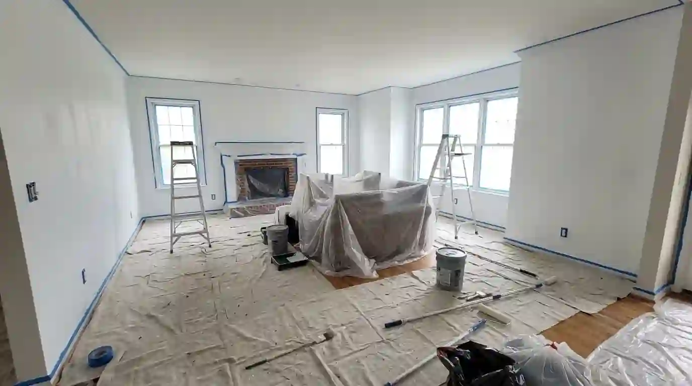 Walls sealed in primer after smoke cleanup