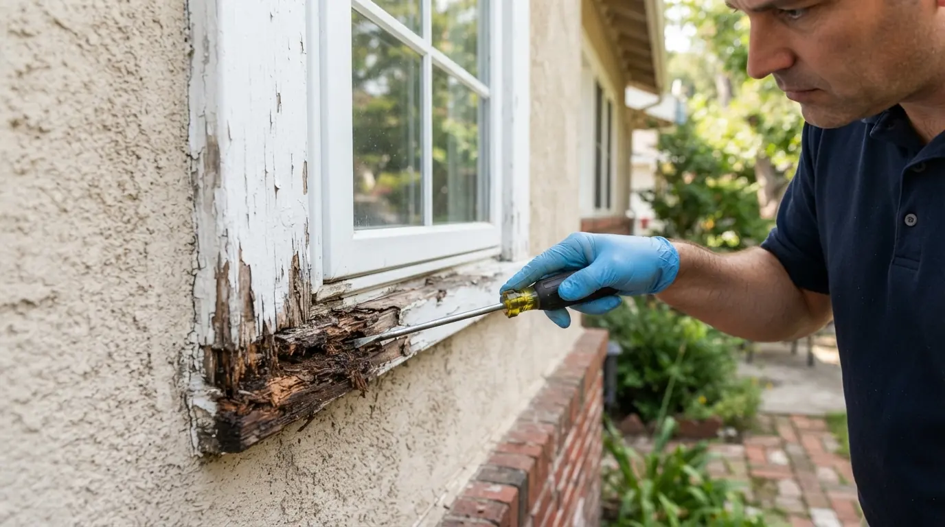 Probing soft window trim during a walk-through