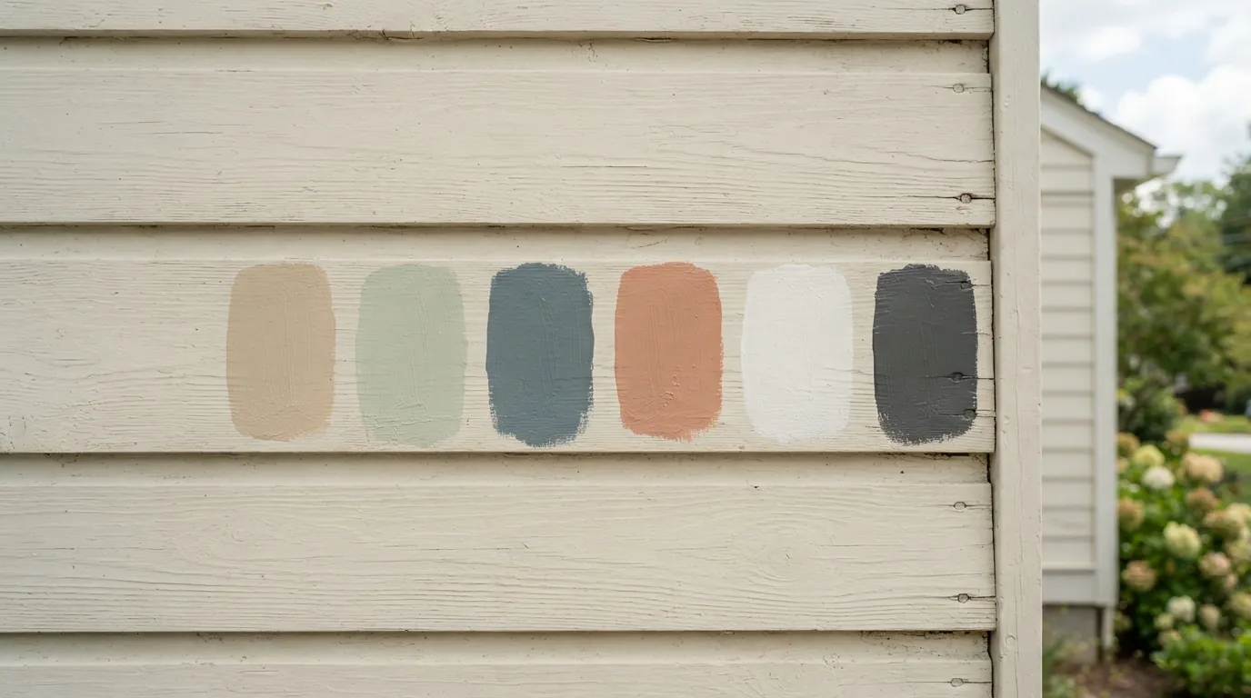 Sample color patches on siding